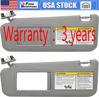 Driver Left Side Gray Sun Visor Fit For 2006-2012 Toyota RAV4 74320-42501-B2 US* - Image 1 of 4
