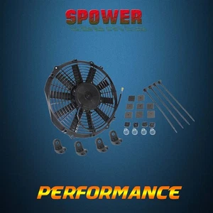 12" inch Universal Slim Fan Push Pull Electric Radiator Cooling 12V Mount Kit - Picture 1 of 7