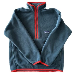 Vintage Patagonia Synchilla Marsupial Half Zip Pullover Kids L 12 School Outdoor - Picture 1 of 12