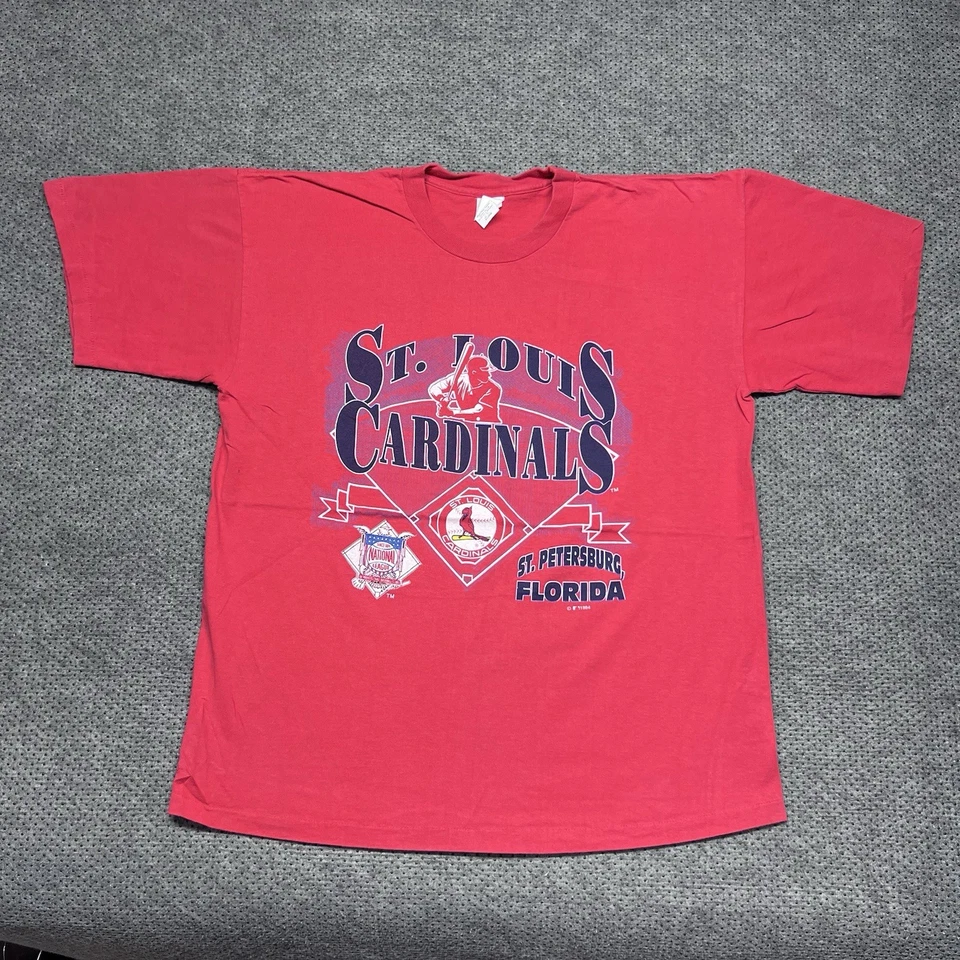 Camiseta vintage 1994 de los Cardenales de San Luis XL San Petersburgo Florida roja para hombre Foto 1 de 4