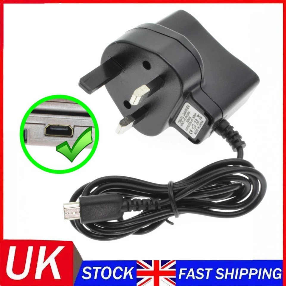 Nintendo Charger 3 Pin UK Main Adapter For Nintendo DSi NDSi DSiXL XL DS i & 3DS - Image 1 of 4