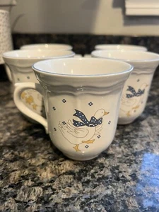 Set of 5 VINTAGE Home Style Country Geese Ducks Stoneware Tea Coffee Cups Mugs - Picture 1 of 11