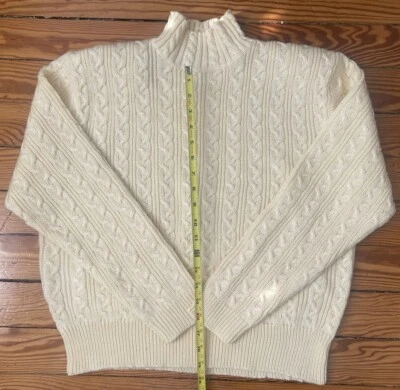 Suéter Pullover Vintage Karen Scott Mujer Manga Larga Cuello Simulado Amarillo Claro, L Foto 1 de 4