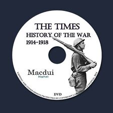 The Times History of the War 1914-1918 WW1 PDF 22 Vintage E-Books 1 DVD World 