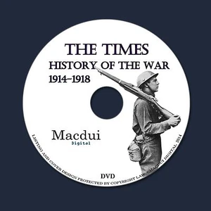 The Times History of the War 1914-1918 WW1 PDF 22 Vintage E-Books 1 DVD World - Bild 1 von 12