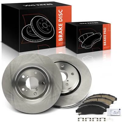 Front Disc Rotors &Ceramic Brake Pads for Honda Pilot 16-22 Acura MDX 2017-2020 - Image 1 of 4
