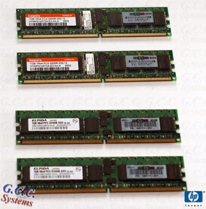HP 4GB KIT - 4 x 345113-051 (1GB PC2-3200R ECC Reg Server 240-Pin DIMM) - Picture 1 of 1