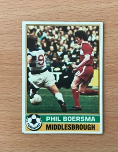 Topps Football Card 1976/77 Red Backs - Phil Boersma - Middlesbrough No. 66 - Bild 1 von 2