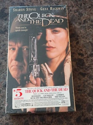 BRAND NEW The Quick And The Dead (VHS; 1996) Sharon Stone Sealed OOP Watermarks - Image 1 of 4