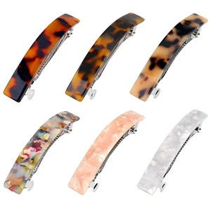 6 Pcs Acrylic Large French Hair Barrettes Clips for Women Thick Hair Long Hair - Picture 1 of 11