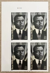 US Scott #4464 2010 44c Black Heritage: Oscar Micheaux Plate Block XF-MNH - Picture 1 of 3
