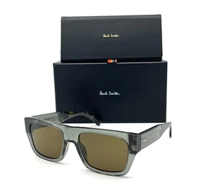 PAUL SMITH EARL Crystal Gray / Brown 56mm Sunglasses - Picture 1 of 4