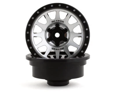 Pro-Line SCX6 2.9” Method 305 Aluminum 1/6 Wheel Faces (Silver) (2) (+2 Offset) - Image 1 of 4