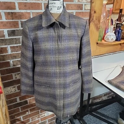 Vtg Womens Sz 12 Wool Blend Plaid Blazer Skirt Sweater Suit Requirements Brand  - Image 1 of 4