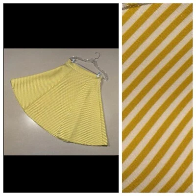 Falda amarilla blanca a rayas se siente como neopreno grueso mujer talla grande Halloween Foto 1 de 4