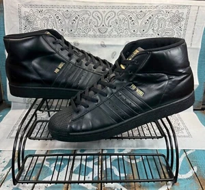 Adidas Originales Modelo Pro Negro Dorado 2014 (G49855) Para Hombre Talla 13 OG Puntera Concha - Imagen 1 de 9
