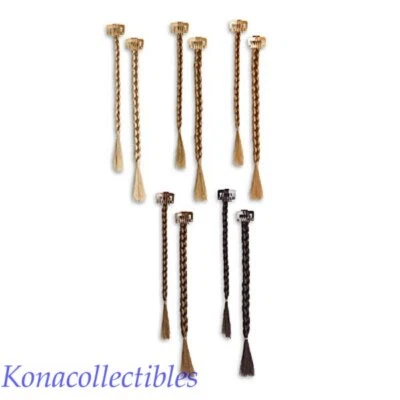 Juego de 2 accesorios para el cabello American Girl Accent ROJO trenza clip para muñecas ¡Nuevo! Foto 1 de 4