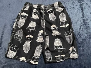 Carters Boys Black And White Pirate Swim Trunks Size 7. EUC - Picture 1 of 2