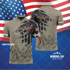 3D Emblem Eagle USA Flag T-Shirt Unisex