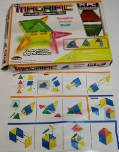 14 Piece Cra-Z-Art Magrific 3D Magnetic Tiles Set Learning Educational STEM Toy - Picture 1 of 6