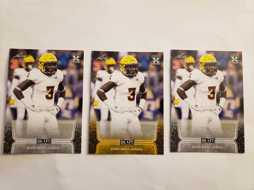 Eno Benjamin (3) 2020 Leaf Draft Football Card RC Lot  - Image 1 of 1