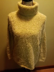NWT Womens Lux II Long Sleeve Pullover Turtleneck Sweater Butterscotch Gold M - Picture 1 of 12