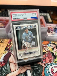 2022 TOPPS UPDATE US100 BOBBY WITT JR. PSA 8 MINT KC Royals Rookie Card - Picture 1 of 2