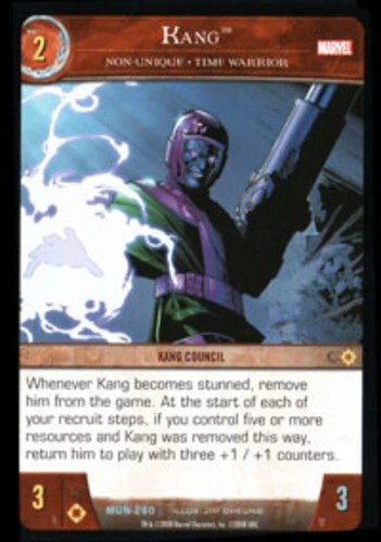 VS System: Kang, Non-Unique - Time Warrior [Played] Marvel Universe TCG CCG Clas - Image 1 of 1