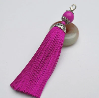 V12 (1,10 pcs) 11cm Long tassel   Ball   (use for earring bookmark runner dress) - Image 1 of 2