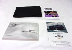 Chevrolet Equinox 2021 manual del propietario juego de 3 piezas y estuche de lona negro fabricante original como nuevo - Imagen 1 de 5