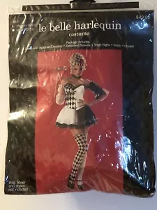 Women’s Le Belle Harlequin Costume. Women’s Size Medium 8-10. New in Package. - Picture 1 of 3
