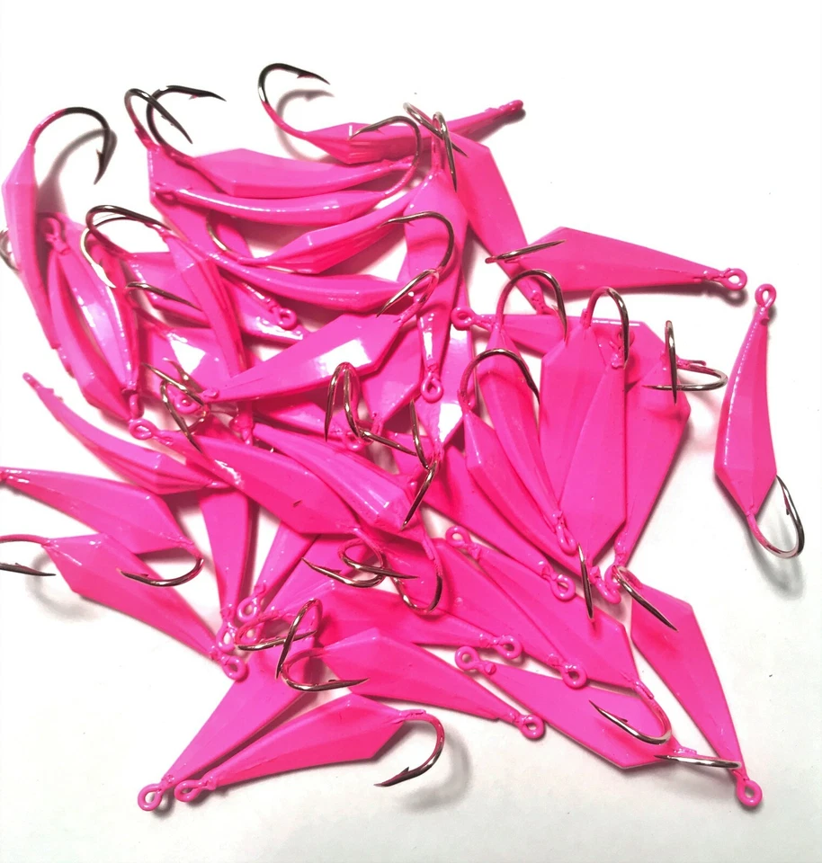 PINK Pompano Goofy Plantillas Paquete de 10 Bluefish Caballa Trucha Foto 1 de 1