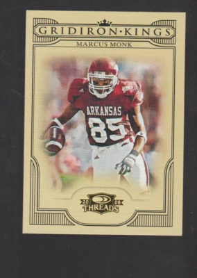 2008 Donruss Gridiron Kings #CGK-26 Marcus Monk card, Arkansas Razorbacks - Image 1 of 2