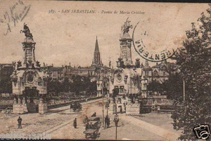 ANTIGUA POSTAL SAN SEBASTIAN PUENTE MARIA CRISTINA POSTCARD POSTKARTE    CC00985 - Picture 1 of 1