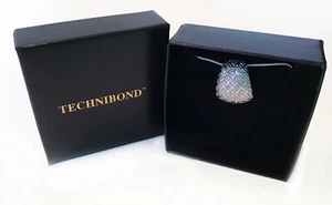 NEW Techinbond Classic Platinum over sterling 925 silver - Slider Pendant - Picture 1 of 4