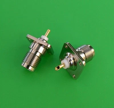 (2 PCS) TNC Female Chassis 4 Hole Mount Connector - USA Seller - Image 1 of 2