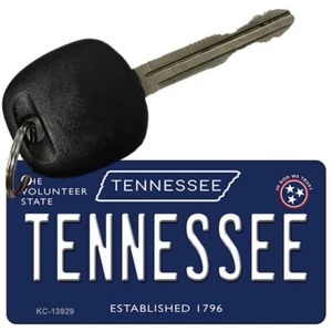 TN Tennessee Blue Novelty Metal Aluminum Key Chain License Plate Tag Art - Picture 1 of 1