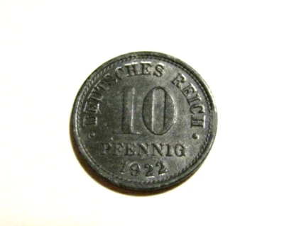 Germany 1922 10 Pfennig Iron unc Coin - Image 1 of 4
