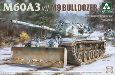 Takom 2137 - M60A3 Con M9 Bulldozer Attacco Per - 1/35 Scala Plastica Kit - Immagine 1 di 4