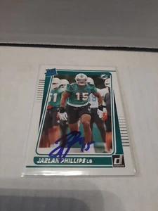 Jaelan Phillips RC MIAMI DOLPHINS 2021 RATED ROOKIE CARD AUTOGRAPH FOOTBALL CARD - Picture 1 of 2