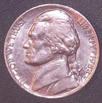 1984-P Jefferson 5c Nickel Uncirculated Philadelphia Mint Coin #70 - Image 1 of 2