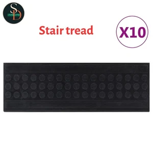 10 Pcs Stair Treads Outdoor Step Mat Door Anti Slip Tread Rubber vidaXL - Picture 1 of 8