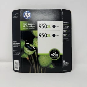 Nuevo paquete de 2 cartuchos de tinta de alto rendimiento genuinos sellados HP 950 XL NEGROS 2/2015 - Imagen 1 de 3