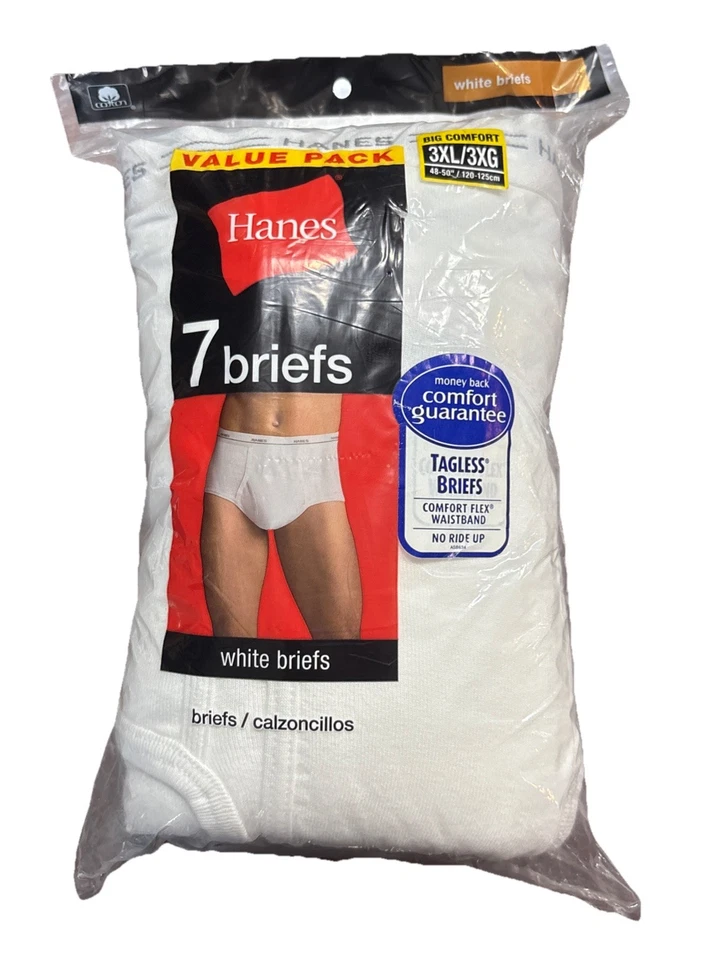 Hanes Men's Briefs - White, 3XL (7 Pack)