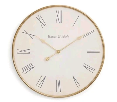 60cm Antique Brass GOLD Shade Luxury Wall Clock Quartz Modern Home Dine Decor UK - Image 1 of 3