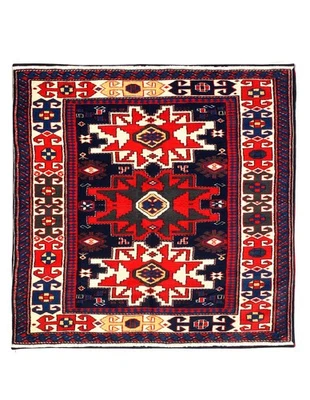 Vintage kazak design Velvet table cloth 3'2'' X 3'2'' - Image 1 of 3