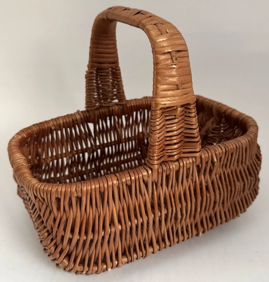 Flechtkorb Bastkorb Weidenkorb Einkaufskorb Geschenkkorb mit Henkel Körbchen - Bild 1 von 4