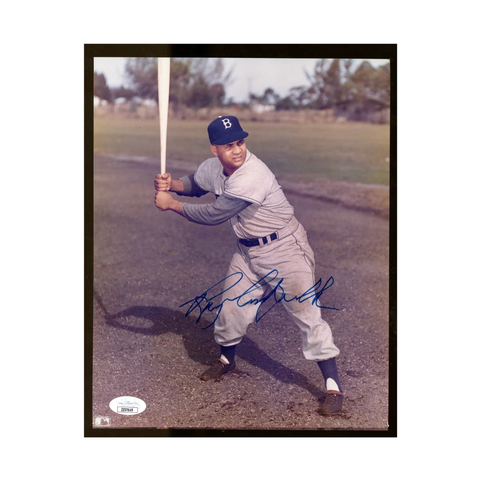 Foto autografada assinada por Roy Campanella Dodgers 8x10 (JSA LOA #ZZ07649) - Imagem 1 de 2
