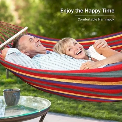 Rede listrada para cochilar no pátio, com suporte de carga estável para resolver - Imagem 1 de 4