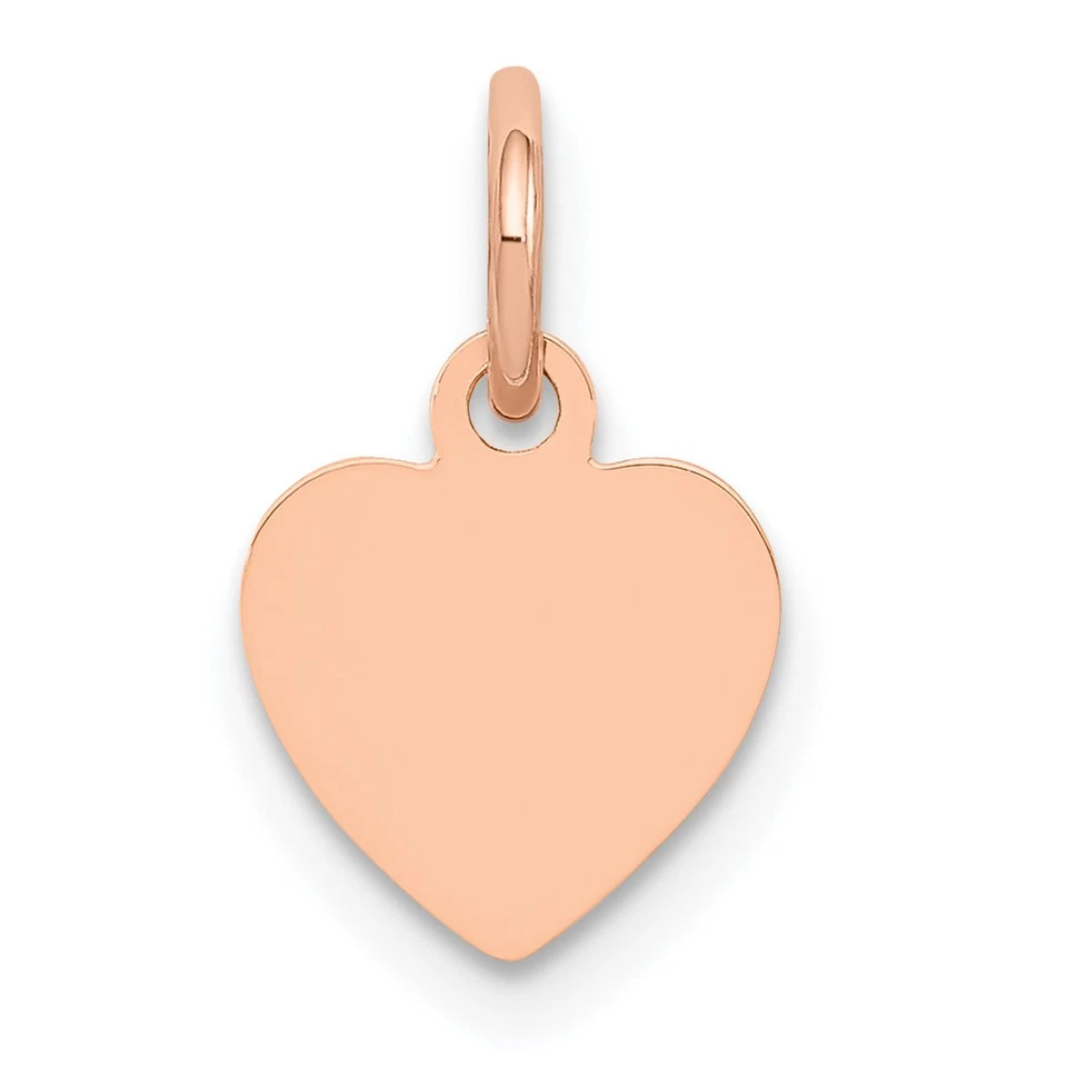Goldia 14k Rose Gold Heart Disc Charm
